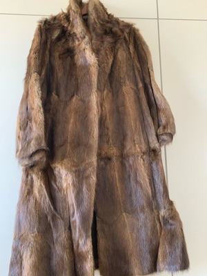Authentic Mink Fur Coat used, brown, size M