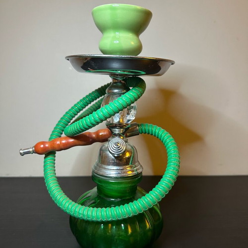 Hookah new unused 25cm with glass base and metal