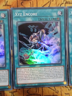 XYZ Encore Quick Play Spell used, set of 3 Yu-Gi-Oh! cards