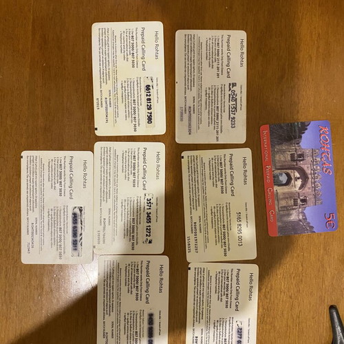 Phone cards set of 7 like new