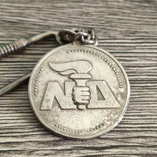 ND Nea Dimokratia ONNED keychain, vintage metal