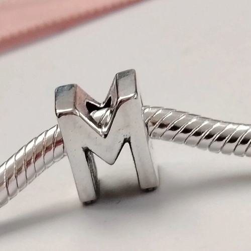 Pandora Silver Charm Letter M New