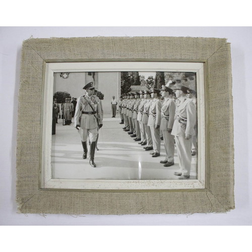 King Pavlos framed photo used, inspecting new officers