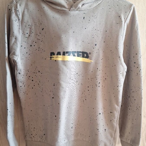 Two children's sweatshirts like new, black and beige, ages 10-12