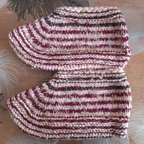 Hand-knitted slippers new, size 35-38, various colors