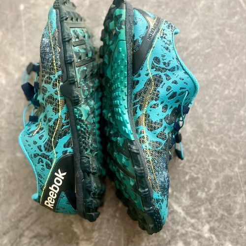 Reebok All Terrain Super OR running shoes, size 44, turquoise black