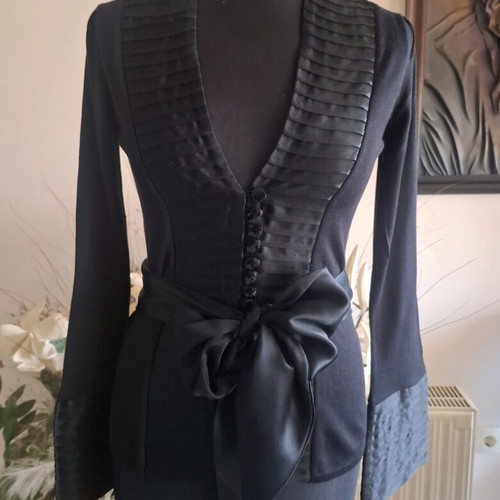 Nugat London silk black blouse jacket like new XS