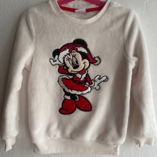Disney Minnie Mouse Christmas sweatshirt like new, size 116