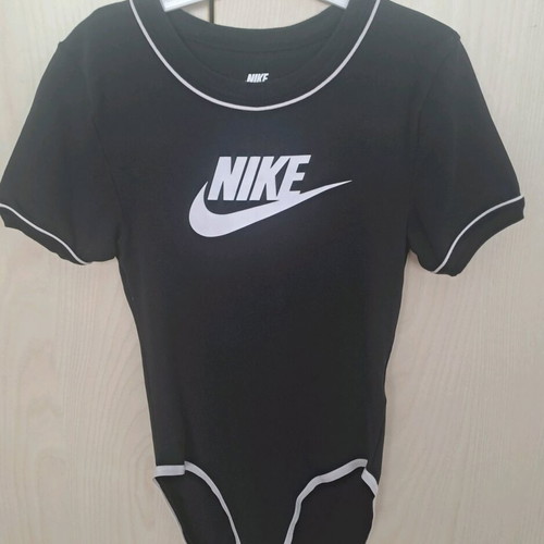 Nike women's bodysuit black with white trim like new