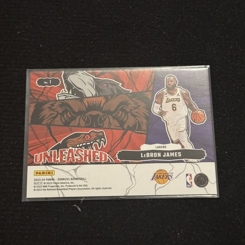 2023-24 Panini Donruss LeBron James Unleashed card like new