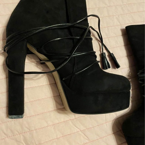 Sante black ankle boots like new, size 38