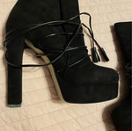 Sante black ankle boots like new, size 38