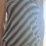Bershka top black and white stripes S/M