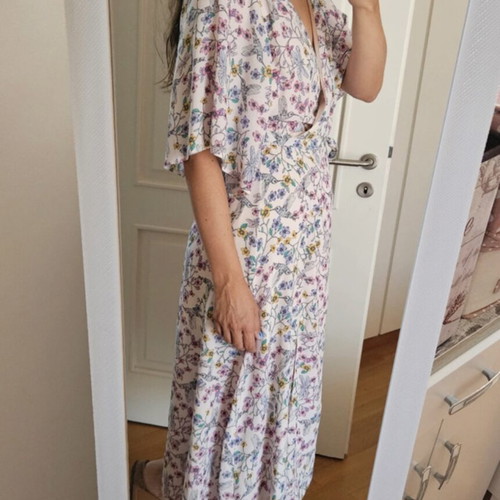 Liquorish floral wrap midi dress, multicolor, UK 12 / EU 40 / M-L