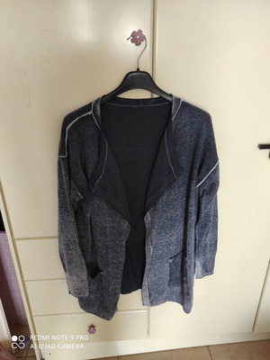 Women's cardigan large new blue with wide fit