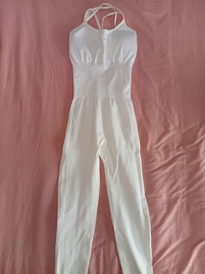 Full-Body Sports Jumpsuit white, new, size S-M