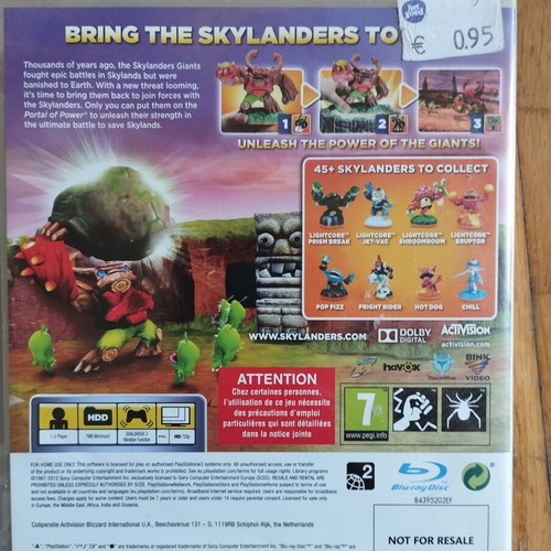 Skylanders Giants PS3 game used