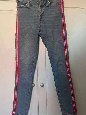 Zara Basic Slim Jean Pants with Side Stripe size XS like new