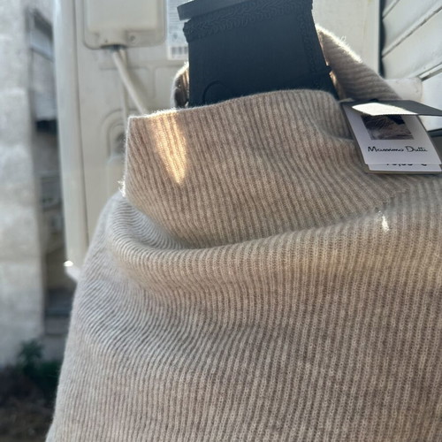 Massimo Dutti beige knitted vest dress