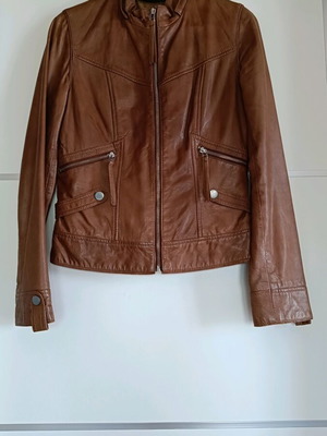 Diver leather jacket Italian like new, brown, size S-M