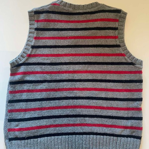 New Kind knitted vest with argyle pattern, grey, boys' size 122 cm