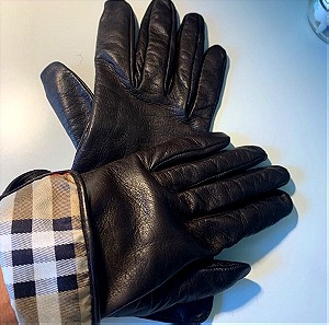 Δερμάτινα γάντια Burberry!!