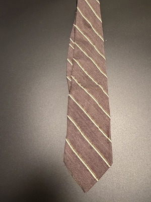 Armani silk wool tie, brown