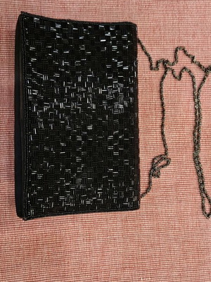 Women's crossbody bag used, black 23x14