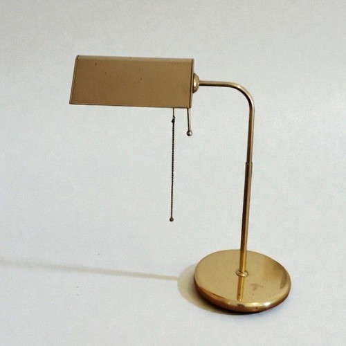 Brass table lamp Sölken Leuchten used, 1970s