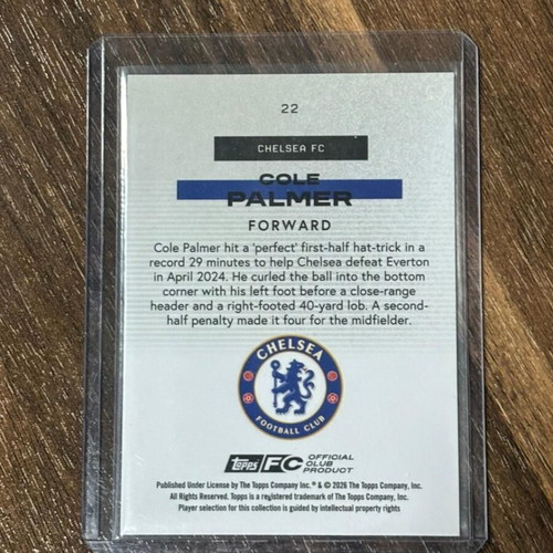 Cole Palmer Bona Fide card 06/10 from Chelsea Team Set new