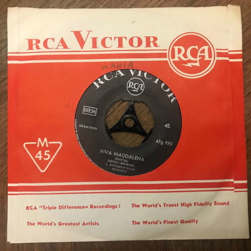 7" vinyl Sergio Endrigo - Se Le Cose Stano Così / Viva Maddalena used