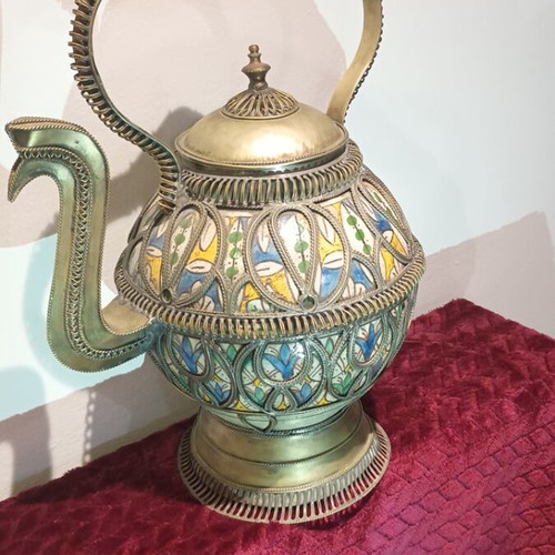 Vintage Moroccan Safi Teapot handmade, like new