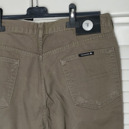 Trussardi fabric pants used, olive color, size M