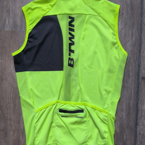B-TWIN Women's Cycling Vest like new, fluorescent yellow, size M