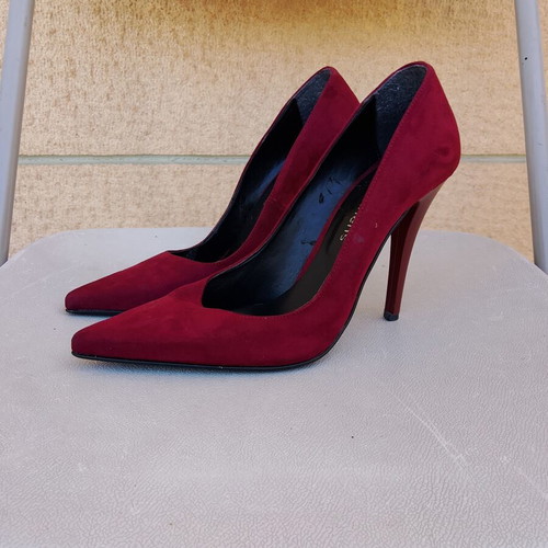 Moyo leather pumps dark red like new, size 38