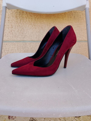 Moyo leather pumps dark red like new, size 38