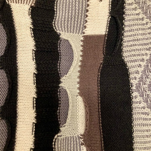 Zara men's knit sweater new, size M, black and gray