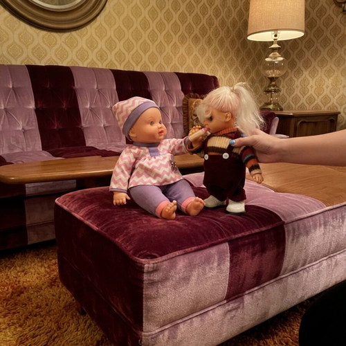 Vintage baby doll set of 2, one with moving legs