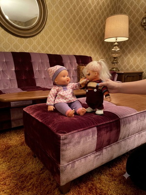 Vintage baby doll set of 2, one with moving legs