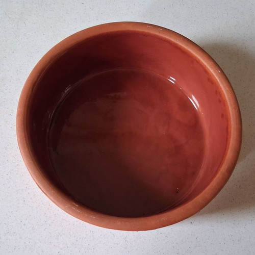 Clay traditional ceramic giouvetsaki like new, 18 cm diameter