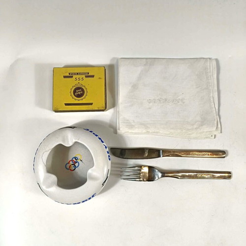 Vintage Olympic Airways memorabilia collection used
