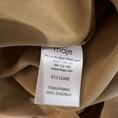 Maje silk shirt, beige
