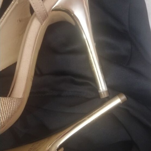 Exe gold high heel sandals size 38.5-39