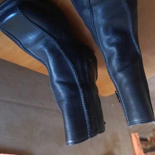 Leather ankle boots size 36 black like new by Ecco
