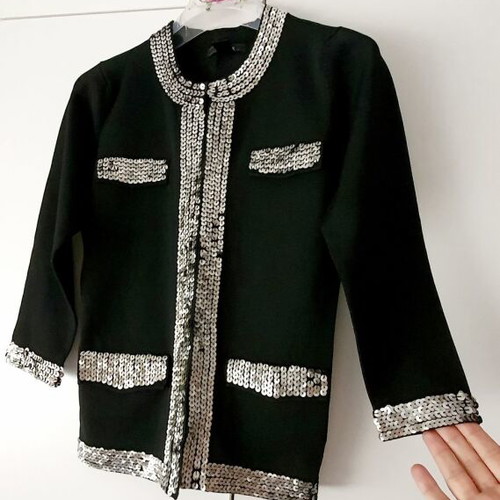 Mango suit cardigan new with sequins, size S