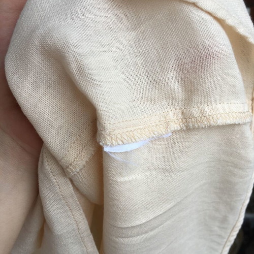 Pulz cotton linen top L like new beige with button back