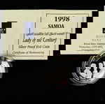  1998 SAMOA -Lady of the Century, Presentation of Shamrock  ** Silver Proof ** coin w COA