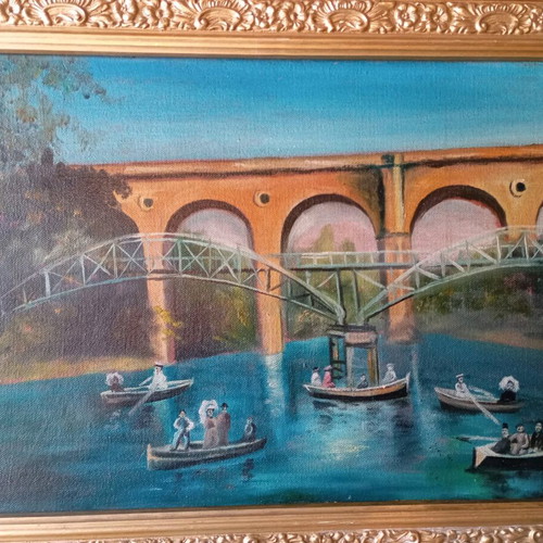 Oil painting on canvas used 59x35 from 1980