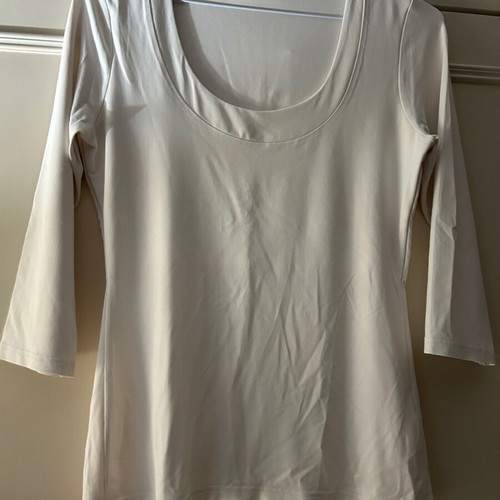 Schumacher women's blouse M, ecru color, three-quarter sleeve, like new