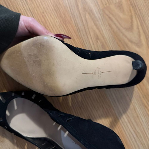 Zara high heels like new, black suede, size 38